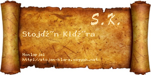 Stoján Klára névjegykártya